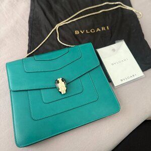 Bvlgari Serpenti Forever Square Leather Medium shoulder bag